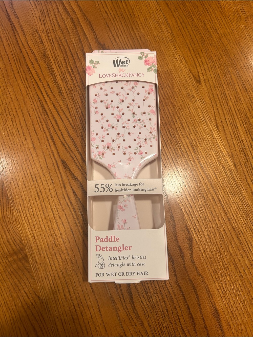 LOVESHACKFANCY x Target Wet brush English Ivy Pink Paddle Detangler Hair Brush